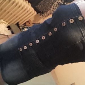 Jean strapless dress